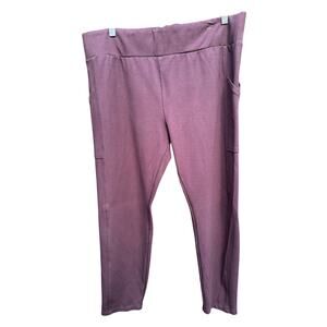 Lou & Grey Plum Pocket Leggings Women’s XL Cropped
